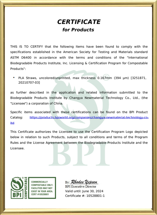 BPI Certificate